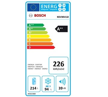 Bosch KGV36VL32 spotřeba energie